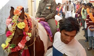 सुभाषंचद बोस की जंयती पर पथ संचलन निकला