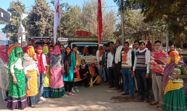 सकट से ध्वजा पूजन के साथ ध्यावण माता की पंचम पदयात्रा हुई रवाना