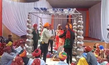 सेन परिवार में सात फेरों एवं विधि विधान सहित परम्परागत तरीके से सम्पन्न हुआ तुलसी विवाह:  लक्ष्मीनाथ मन्दिर से आई बारात