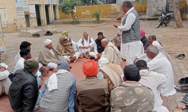 चंबल के नहरी पानी की मांग को लेकर भारतीय किसान यूनियन की हुई बैठक आयोजित