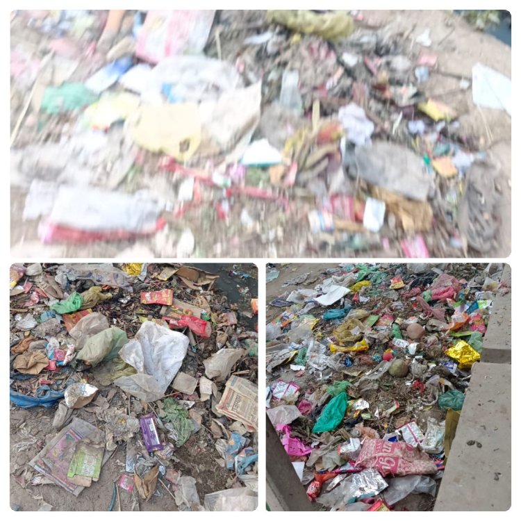 रामगढ़ नगर पालिका में क्षेत्र में लगे गंदगी के ढेर:  कचरा पटकने के लिए नहीं है कोई स्थान चिन्हित