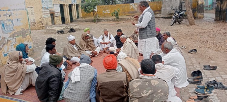 चंबल के नहरी पानी की मांग को लेकर भारतीय किसान यूनियन की हुई बैठक आयोजित