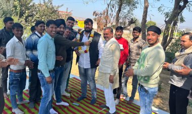 भाजपा नेता देवेंद्र दत्ता का नौगावा में किया भव्य स्वागत