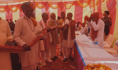 मेवात विकास बोर्ड अध्यक्ष का नौगावा में किया भव्य स्वागत