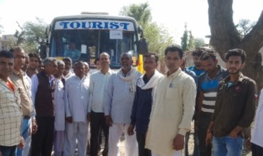 झुंझुनू में होने वाली सैनी समाज की जनचेतना महारैली के लिए गांवों से सैनी समाज के लोग हुए  रवाना