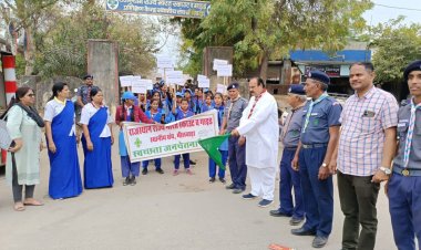 स्काउट गाइड ने रैली से दिया स्वच्छता का  संदेश