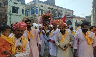 बाबा लालदास महाराज की निकाली विशाल पालकी और झाकियां