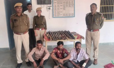 कालन्द्री पुलिस ने देर रात जंगल क्षेत्र से 14 टीपीदार बंदूक के साथ तीन जनो को दस्तयाब