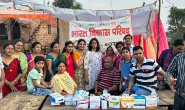 भारत विकास परिषद शाखा बयाना द्वारा केला देवी पदयात्रियों का हेल्थ चेकअप:निशुल्क दवाइयां वितरित की