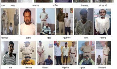 भरतपुर जिले में अवैध शराब के विरूद्ध बडी कार्यवाही में 24 आरोपियों को गिरफ्तार कर 1427 अवैध देशी पव्वा व 54 लीटर कच्ची शराब की जब्त