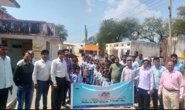 थानागाजी के पंचायत समिति परिसर में क्रांतिकारी सुखदेव, राजगुरु और सरदार भगत सिंह की शहादत दिवस को "अहिंसा मार्च" के रुप में मनाया