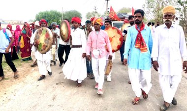 जीण माता बत्तीसी संघ का पदयात्री का जत्था वापस लौटा: ग्रामीणों ने किया जगह-जगह स्वागत