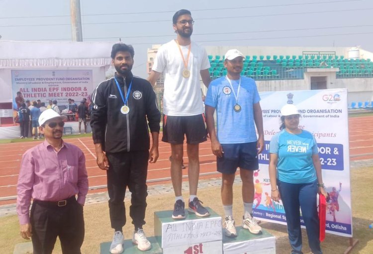 खेलकूद प्रतियोगिता में लम्बी कूद में हनी शर्मा ने जीता गोल्ड