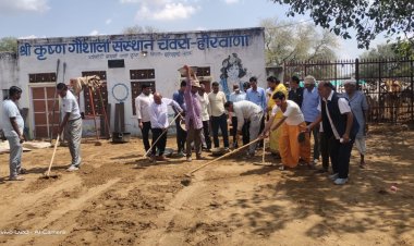 कृष्ण गोशाला हीरवाना में नंदीशाला कार्यकारिणी की बैठक का आयोजन