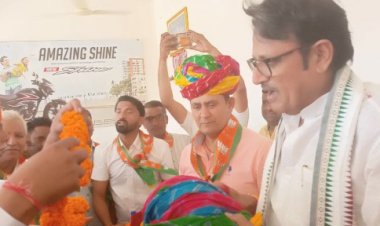 गोविंदगढ़ में हुआ नेता प्रतिपक्ष प्रतिपक्ष राजेंद्रसिंह राठौड़ का स्वागत:  कांग्रेस सरकार पर बोला हमला