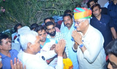 पौख में केंद्रीय जल शक्ति मंत्री गजेंद्र सिंह शेखावत का हुआ स्वागत: पूर्व विधायक शुभकरण चौधरी  भी रहे मौजूद