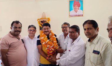 महेश परिहार बनें कांग्रेस ओबीसी प्रकोष्ठ के पाली उपाध्यक्ष:फूल माला व साफा पहनाकर किया स्वागत