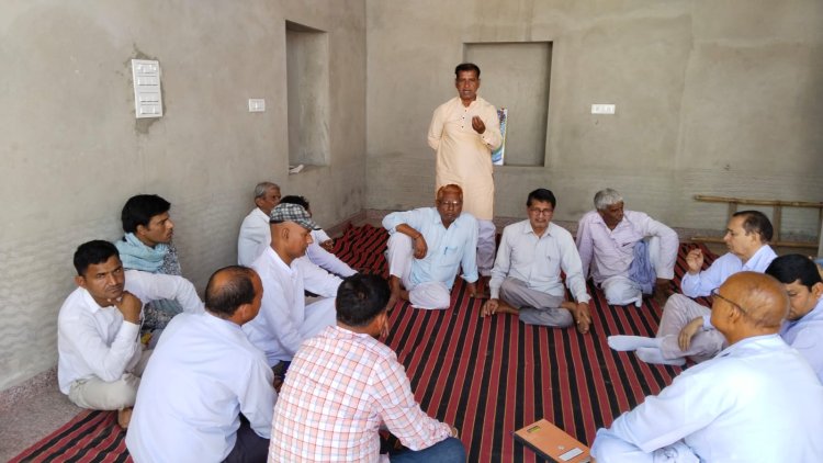गुढ़ागौड़जी के गोसाई  मंदिर में सामाजिक जन जागृति मंच की हुई बैठक आयोजित