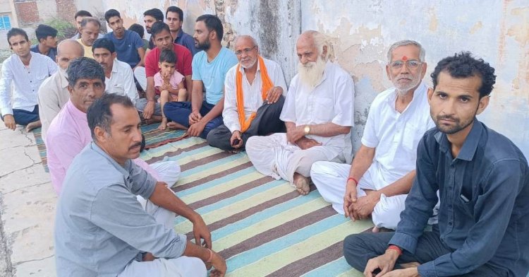 बाघोली में डूंगरी वाले बालाजी मंदिर में परशुराम जयंती मनाने को लेकर हुई कार्यकर्ताओं की बैठक