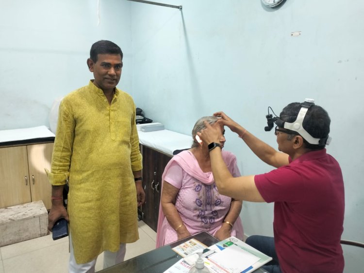 नाक-कान-गला रोग चिकित्सा शिविर में 105 मरीजों की जांच कर किया उपचार