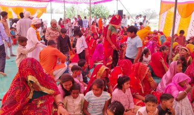 ढेवा की ढाणी ग्राम पंचायत गिरधरपुरा शाहपुरा में सात दिवसीय श्रीमद्भागवत कथा का हुआ आयोजन