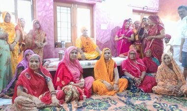 विश्वकर्माचार्य अभयदास महाराज का बोरावड में हुआ पदार्पण: जांगिड़ समाज के लोगो ने किया भव्य स्वागत