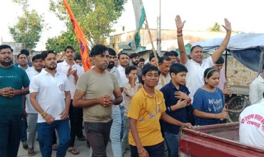 निर्जला एकादशी को लेकर रामगढ़ कस्बे में निकाली गई श्याम बाबा की प्रभात फेरी