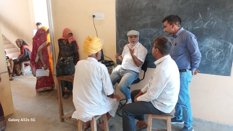 बाघोली में निशुल्क चिकित्सा शिविर में 75 लोगों को जांच कर दी दवाई:  5 मरीजों को किया जयपुर रेफर