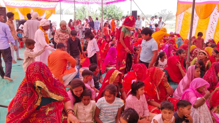 ढेवा की ढाणी ग्राम पंचायत गिरधरपुरा शाहपुरा में सात दिवसीय श्रीमद्भागवत कथा का हुआ आयोजन