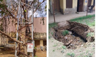 बस स्टैंड स्थित बीएसएनएल कार्यालय के किराए के भवन और जमीन का बुरा हाल