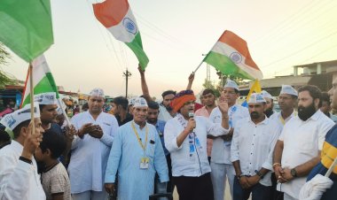 आम आदमी पार्टी जिला भीलवाड़ा की ओर से आज गुरला कारोही ग्राम में जन संपर्क रैली निकाली रैली