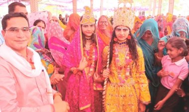 रैणी के परबैणी गांव मे चल रही राम कथा मे हुआ श्रीराम का राज्याभिषेक