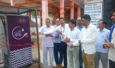 क्रय विक्रय सहकारी समिति प्रांगण में वाटर कूलर का शुभारंभ