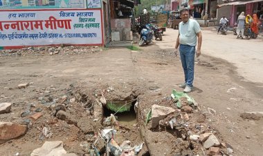माचाड़ी व्यापार मंडल ने की नालों की सफाई की मांग:प्रशासन किसी बड़ी दुर्घटना के इंतजार में-व्यापार मंडल अध्यक्ष