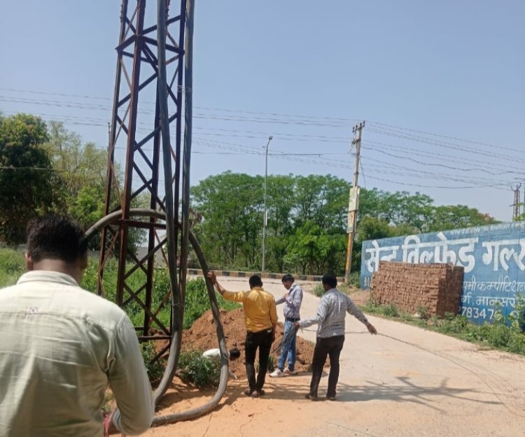 उदयपुरवाटी की 33kv विद्युत लाइन की भूमिगत लाइन फाल्ट होने पर चार जीएसएसो के दर्जनों गांव रहे अंधेरे  में
