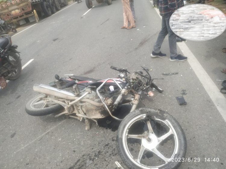 गोपाल गौशाला के सामने बाइक सवार को ट्रक ने मारी टक्कर मौके पर हुई मौत