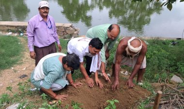 अपना घर सेवा समिति इकाई के तत्वधान में हुआ पौधारोपण