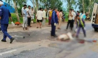 प्राइवेट बस ने कावड़ियों की पिकअप में मारी टक्कर :एक की मौत सात लोग गंभीर रूप से घायल