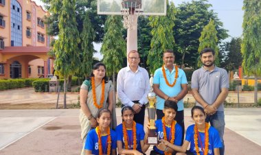 उदयपुर में आयोजित 48वी राज्य स्तरीय सब जूनियर बास्केटबॉल प्रतियोगिता में चैंपियन बेटियों का हुआ सम्मान