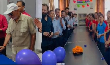 गो पुत्र अवधेश अवस्थी: द बोहराज ग्लोबल स्कूल बालाजी के  प्रिंसिपल राजेश का जन्मदिन गौमाता को गुड व हरा चारा खिलाकर मनाया