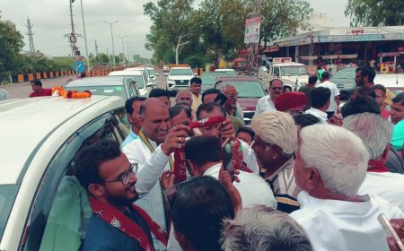 भाजपा प्रदेशाध्यक्ष सीपी जोशी का किया स्वागत