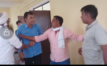 ग्राम पंचायत राजवाड़ा की पाक्षिक बैठक में वार्ड पंच व सरपंच पति हुए आमने-सामने