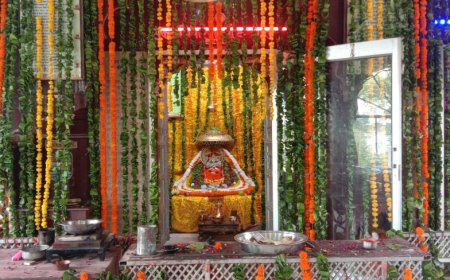 सकट में फूल बंगला झांकी की सुगंध से महक उठे चौथ माता बांके बिहारी व रामेश्वर धाम वीर हनुमान मंदिर