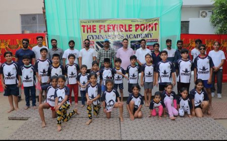 The Flexible Point Gymnastics Academy के टी-शर्ट का हुआ विमोचन