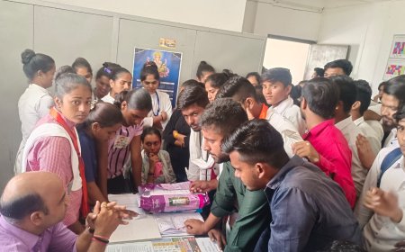 अखिल भारतीय विद्यार्थी परिषद भीलवाड़ा द्वारा जीनियस नर्सिंग कॉलेज में 4 सूत्रीय मांगो को लेकर किया प्रदर्शन