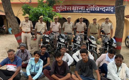 गोविंदगढ़ पुलिस की कार्यवाही जुआ ,वारंटी ,अवैध हथकढ शराब एवं अवैध हथियार सहित आरोपी गिरफ्तार