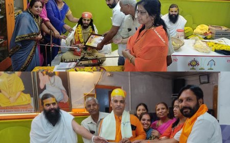 युवा ब्रम्हशक्ति मेवाड़ के सदस्यों ने पुरुषोत्तममास कथा में किया संत, पत्रकार व पदाधिकारीयों का सम्मान