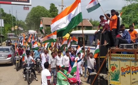 स्वतंत्रता दिवस पर जोश खरोश के साथ निकाली तिरंगा वाहन रैली