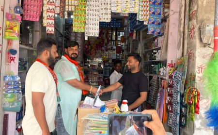 भाजपा नेता पूर्व सरपंच एडवोकेट देवेंद्र दत्ताने किया भाजपा के कार्यक्रम को लेकर जनसंपर्क