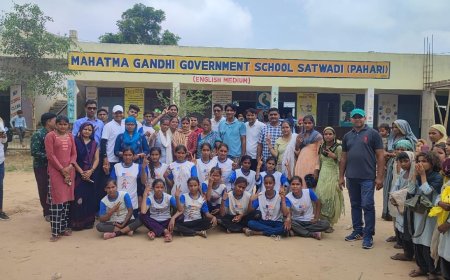 ब्लॉक स्तरीय ओलंपिक ग्रामीण खेल खो-खो प्रतियोगिता में सतवाड़ी की छात्राओं ने जीत हासिल की /खुशी में विद्यालय में जश्न का माहौल